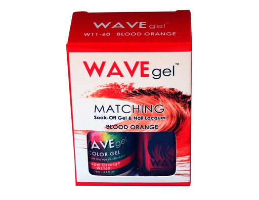 Wave Gel Nail Lacquer + Gel Polish, 060, Blood Orange, 0.5oz OK1129