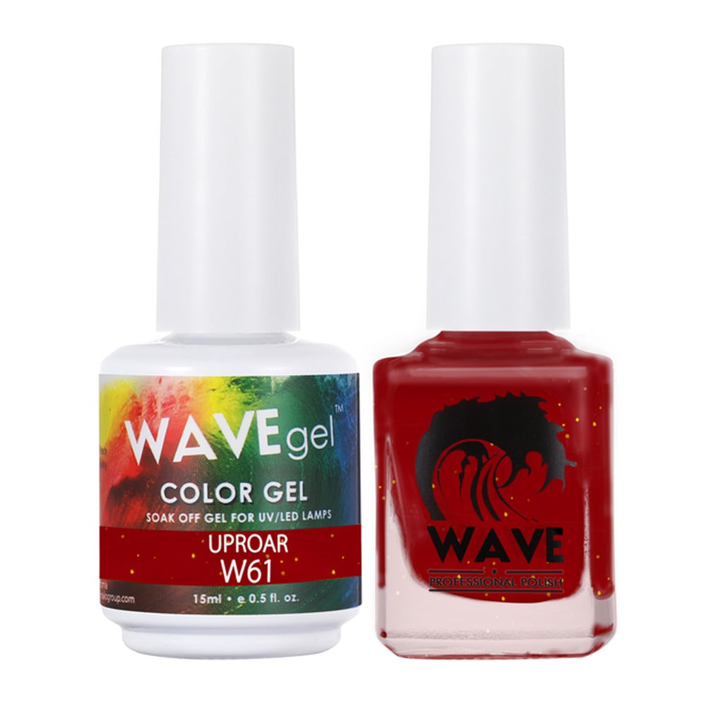 Wave Gel Nail Lacquer + Gel Polish, Simplicity Collection, 061, Uproar, 0.5oz