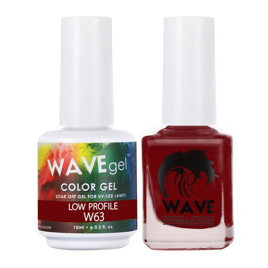 Wave Gel Nail Lacquer + Gel Polish, Simplicity Collection, 063, Low profile, 0.5oz