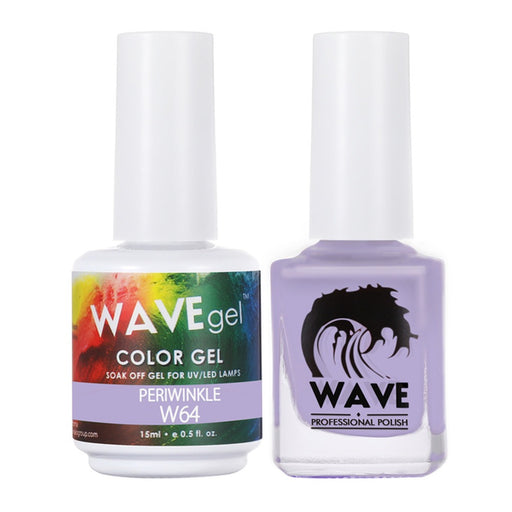Wave Gel Nail Lacquer + Gel Polish, Simplicity Collection, 064, Periwinkle, 0.5oz