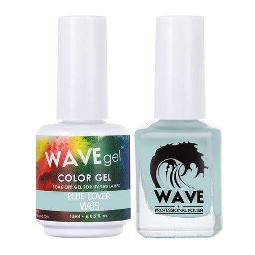 Wave Gel Nail Lacquer + Gel Polish, Simplicity Collection, 065, Blue Lover, 0.5oz