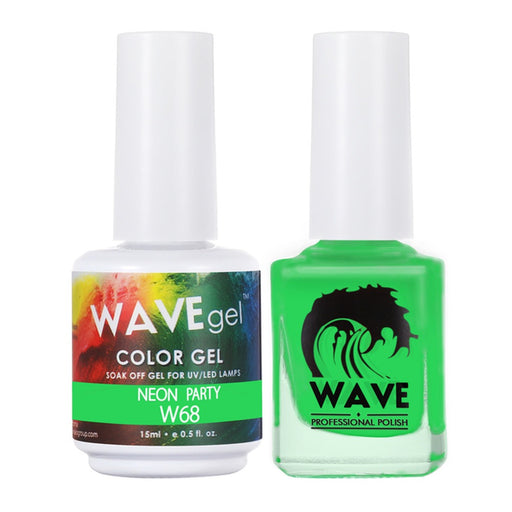 Wave Gel Nail Lacquer + Gel Polish, Simplicity Collection, 068, Neon Party, 0.5oz
