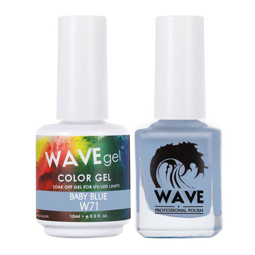 Wave Gel Nail Lacquer + Gel Polish, Simplicity Collection, 071, Baby Blue, 0.5oz