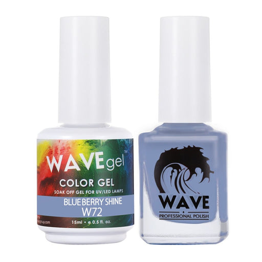 Wave Gel Nail Lacquer + Gel Polish, Simplicity Collection, 072, Blueberry Shine, 0.5oz