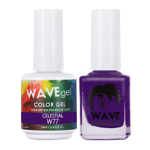 Wave Gel Nail Lacquer + Gel Polish, Simplicity Collection, 077, Celestial, 0.5oz