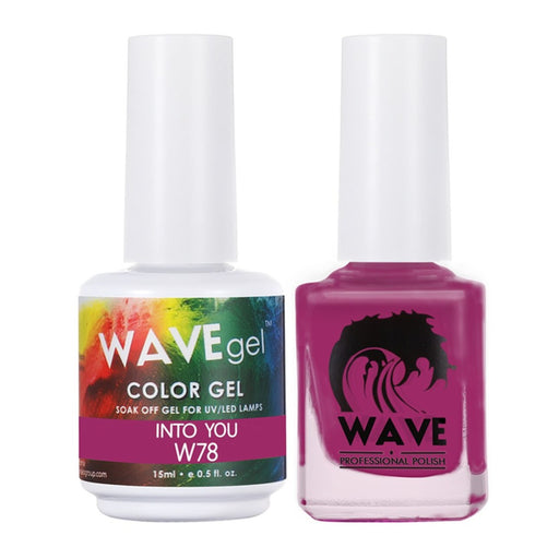 Wave Gel Nail Lacquer + Gel Polish, Simplicity Collection, 078, Into You, 0.5oz