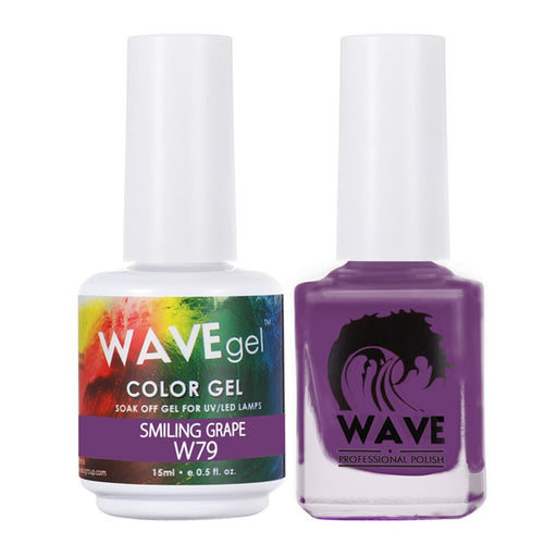Wave Gel Nail Lacquer + Gel Polish, Simplicity Collection, 079, Smiling Grape, 0.5oz