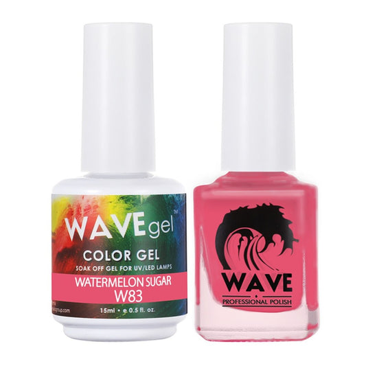 Wave Gel Nail Lacquer + Gel Polish, Simplicity Collection, 083, Watermelon Sugar, 0.5oz