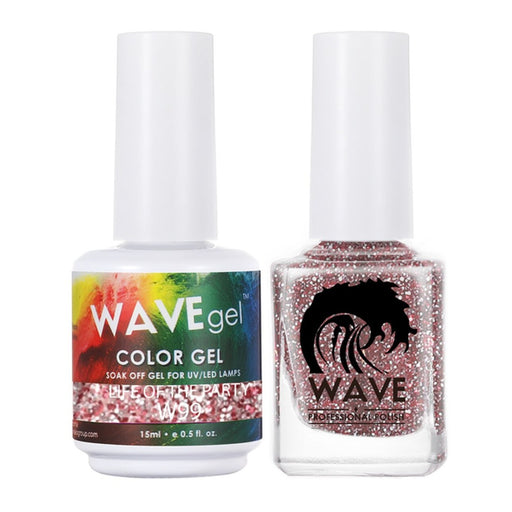 Wave Gel Nail Lacquer + Gel Polish, Simplicity Collection, 099, Life Of The Party, 0.5oz