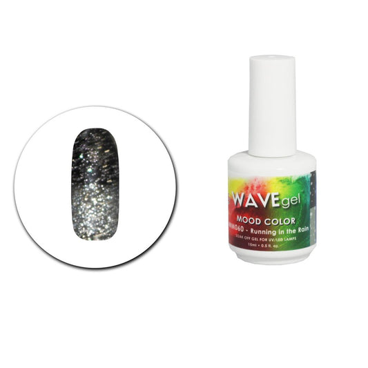 Wave Gel Mood Color Gel Polish, WM060, Running In The Rain, 0.5oz OK1129