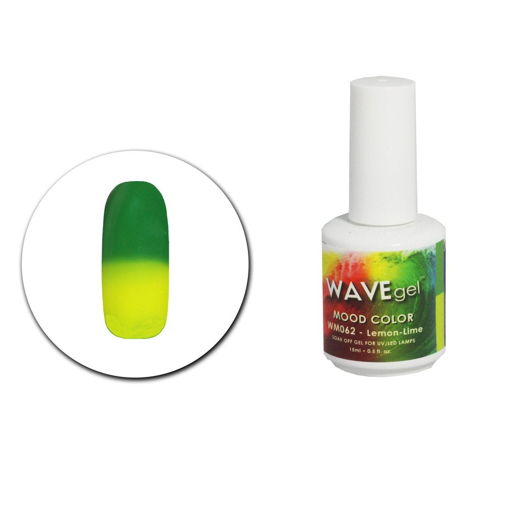 Wave Gel Mood Color Gel Polish, WM062, Lemon-Lime, 0.5oz OK1129