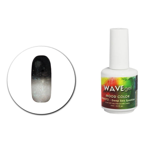 Wave Gel Mood Color Gel Polish, WM073, Deep Sea Sparkles, 0.5oz OK1129