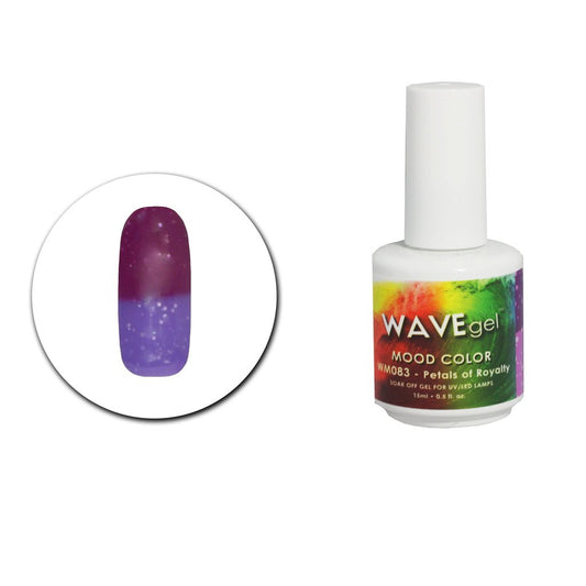 Wave Gel Mood Color Gel Polish, WM083, Petails Of Royalty, 0.5oz OK1129