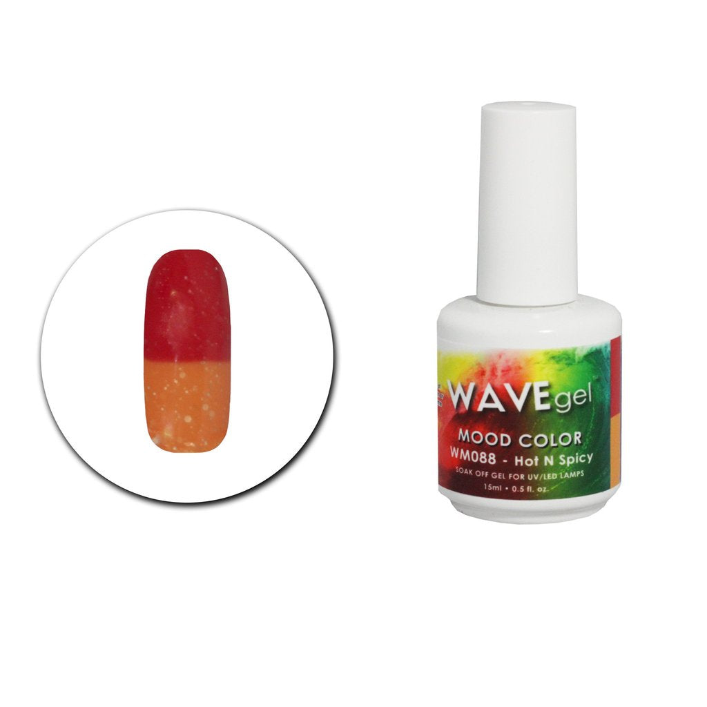 Wave Gel Mood Color Gel Polish, WM088, Hot N Spicy, 0.5oz OK1129