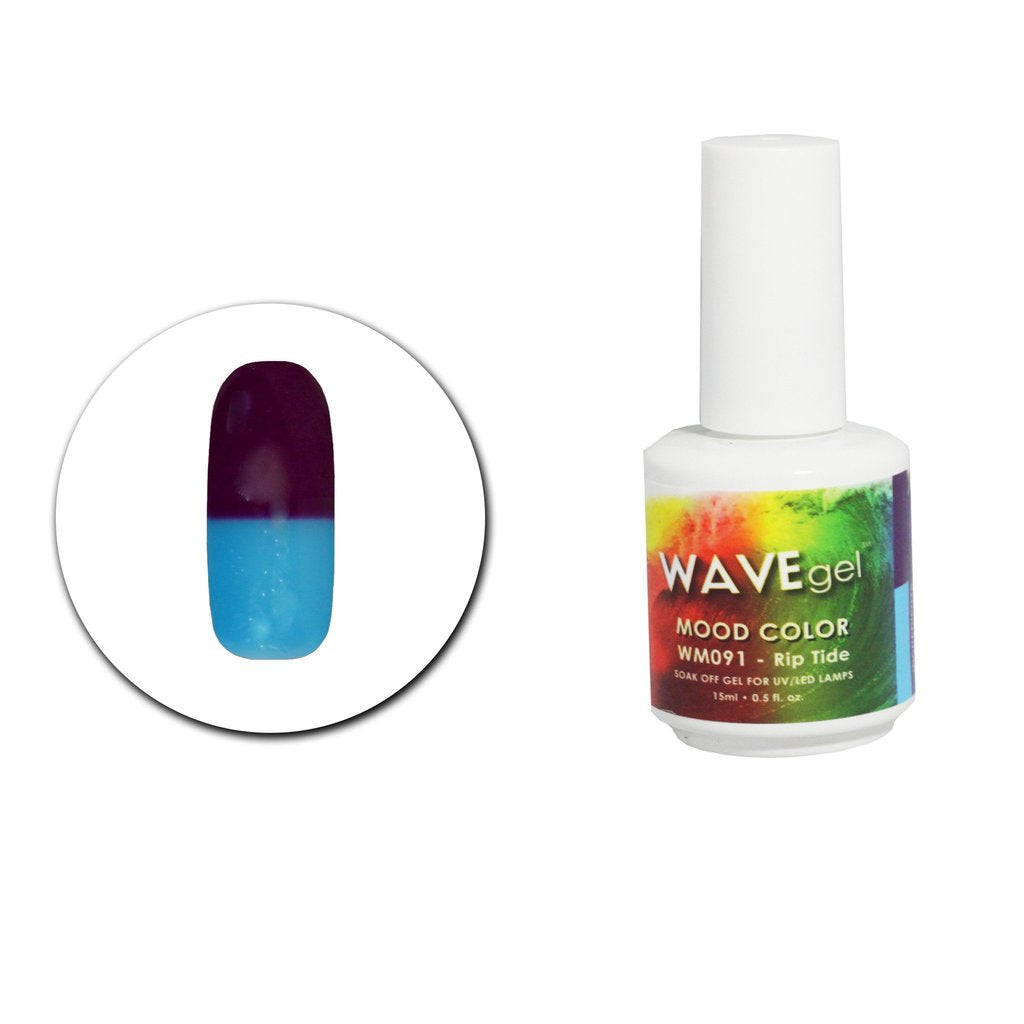 Wave Gel Mood Color Gel Polish, WM091, Rip Tide, 0.5oz OK1129