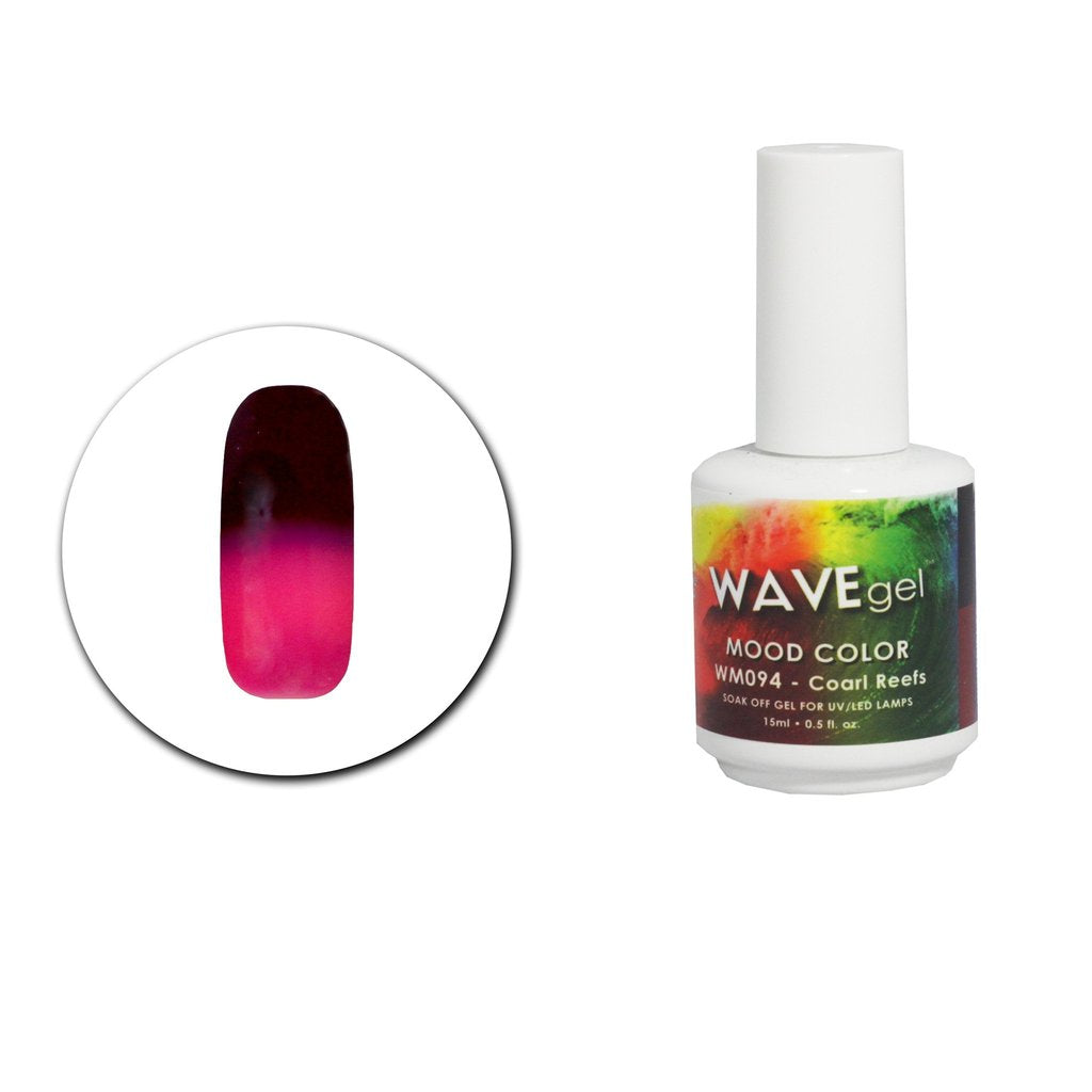 Wave Gel Mood Color Gel Polish, WM094, Coral Reefs, 0.5oz OK1129