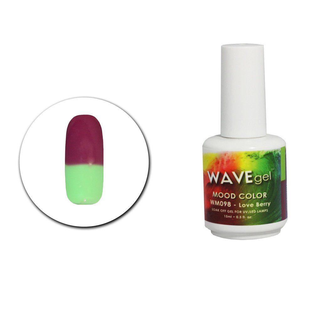 Wave Gel Mood Color Gel Polish, WM098, Love Berry, 0.5oz OK1129