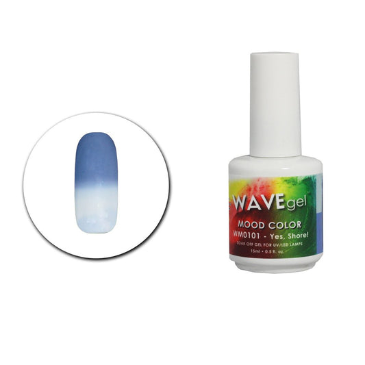 Wave Gel Mood Color Gel Polish, WM101, Yes, Shore, 0.5oz OK1129