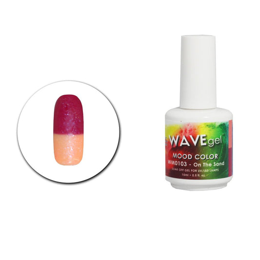 Wave Gel Mood Color Gel Polish, WM103, On The Sand, 0.5oz OK1129