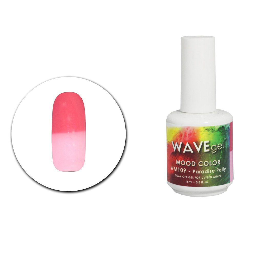 Wave Gel Mood Color Gel Polish, WM109, Paradise Polly, 0.5oz OK1129