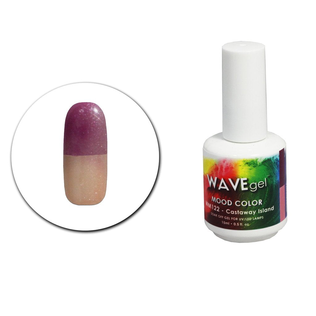 Wave Gel Mood Color Gel Polish, WM122, Castaway Island, 0.5oz OK1129