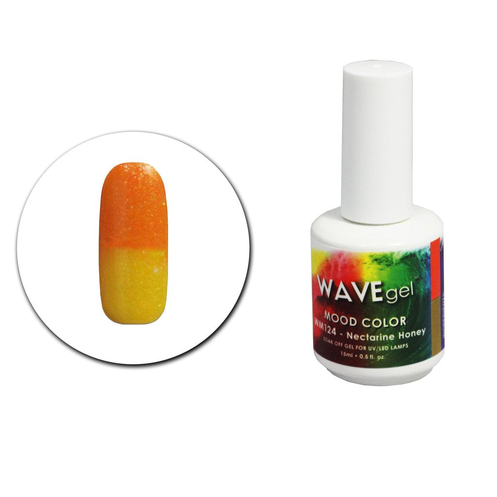 Wave Gel Mood Color Gel Polish, WM124, Nectarine Honey, 0.5oz OK1129