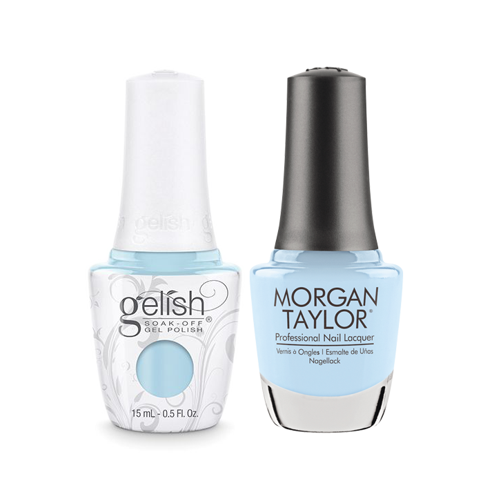 Gelish Gel Polish & Morgan Taylor Nail Lacquer, Water Baby  , 0.5oz, 1110092 + 50092 KK0907