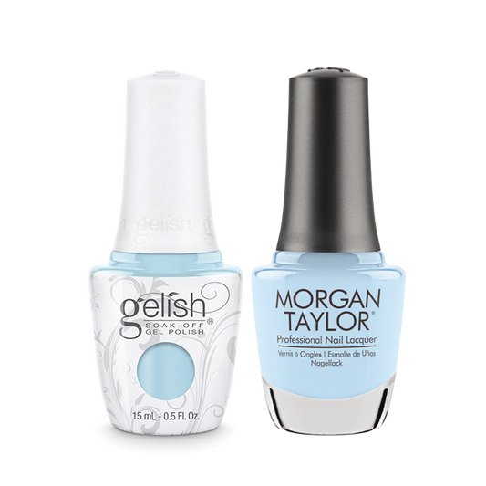 Gelish Gel Polish & Morgan Taylor Nail Lacquer, Water Baby  , 0.5oz, 1110092 + 50092 KK0907