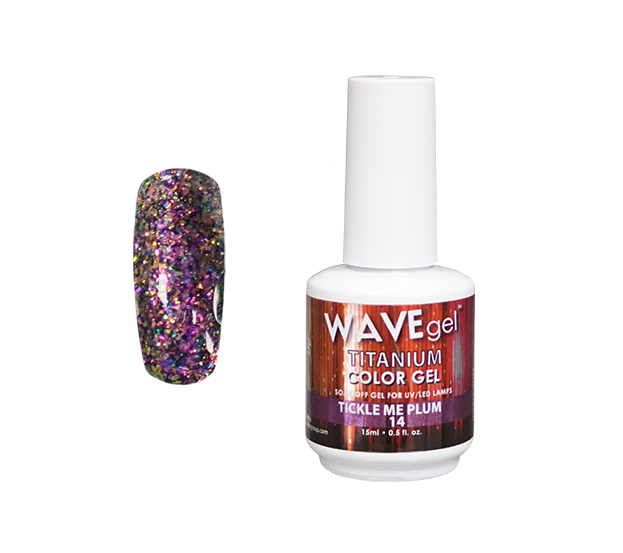 Wave Gel Titanium Gel Polish, 14, Tickle Me Plum, 0.5oz OK1129