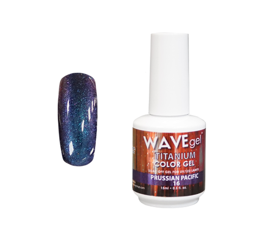 Wave Gel Titanium Gel Polish, 16, Prussian Pacific, 0.5oz OK1129