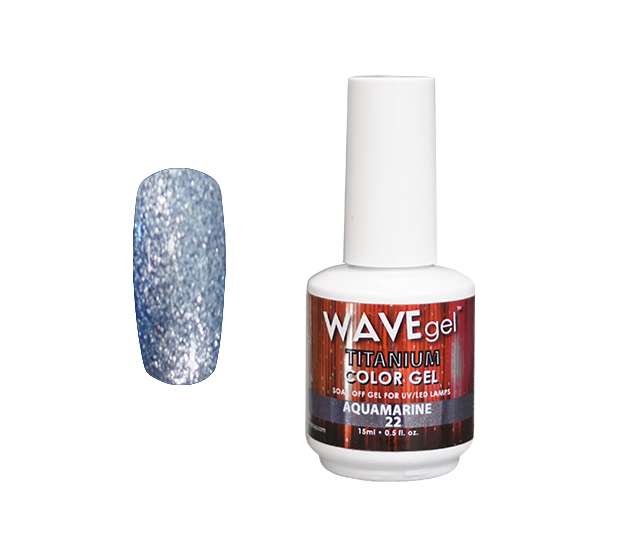 Wave Gel Titanium Gel Polish, 22, Aquamarine, 0.5oz OK1129