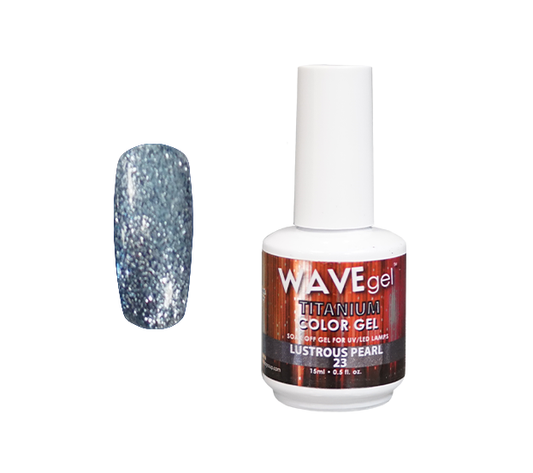 Wave Gel Titanium Gel Polish, 23, Lustrous Pearl, 0.5oz OK1129