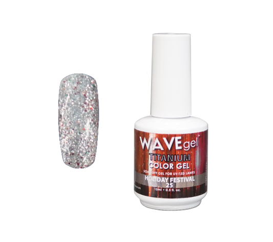 Wave Gel Titanium Gel Polish, 25, Holiday Festival, 0.5oz OK1129