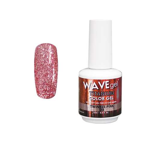 Wave Gel Titanium Gel Polish, 28, Twinkle Pink, 0.5oz OK1129