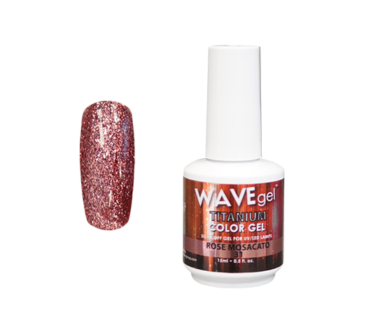 Wave Gel Titanium Gel Polish, 31, Rose Mosacato, 0.5oz OK1129