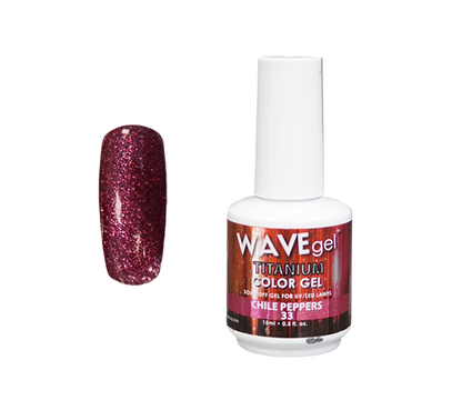 Wave Gel Titanium Gel Polish, 33, Chile Peppers, 0.5oz OK1129