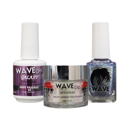 Wave Gel Dipping Powder + Gel Polish + Nail Lacquer, Galaxy Collection, 02 OK1129