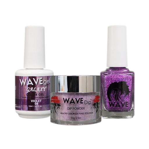 Wave Gel Dipping Powder + Gel Polish + Nail Lacquer, Galaxy Collection, 08 OK1129