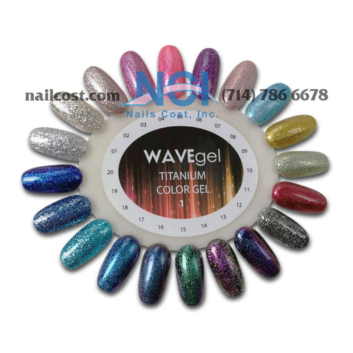 Wave Gel Gel Polish, Titanium Collection, Tips Sample #02 (From 21 To 40) OK0522VD