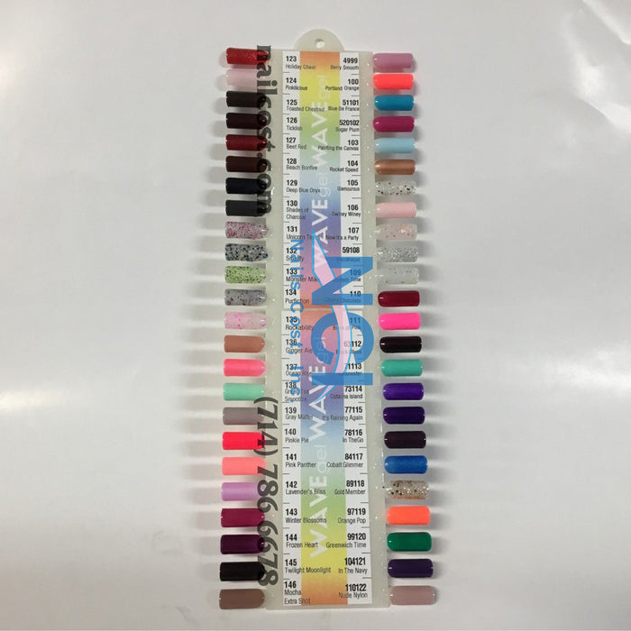 Wave Gel Nail Lacquer + Gel Polish, Tips Sample #02, 48 Colors (From #90 To #146) OK0311VD