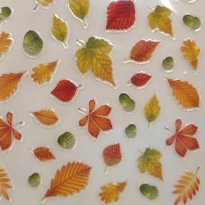 Cre8tion Nail Art Sticker, 3D Mapple Leaf Collection, 1101-1102 OK1018VD