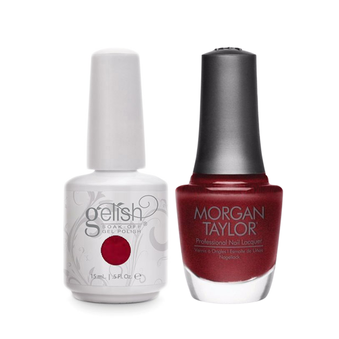 Gelish Gel Polish & Morgan Taylor Nail Lacquer, What's Your Poinsettia? , 0.5oz, 1100031+ 50201