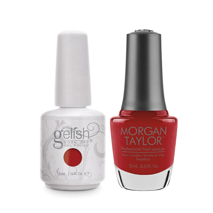 Gelish Gel Polish & Morgan Taylor Nail Lacquer, Oh, Who Nose Rudolph? , 0.5oz, 1100092+ 50238 KK0907