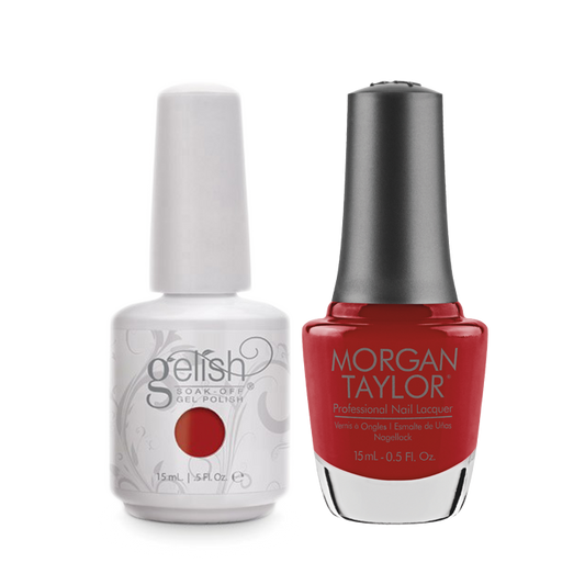 Gelish Gel Polish & Morgan Taylor Nail Lacquer, Oh, Who Nose Rudolph? , 0.5oz, 1100092+ 50238 KK0907