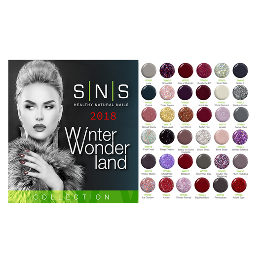 SNS Gelous Color Chart Flyer, Winter Wonderland Collection, 1oz OK0328VD