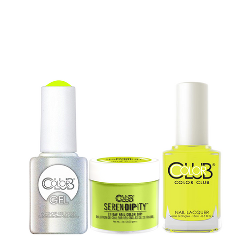 Color Club 3in1 Dipping Powder + Gel Polish + Nail Lacquer , Serendipity, Yellin’ Yellow, 1oz, 05XDIPN10-1 KK