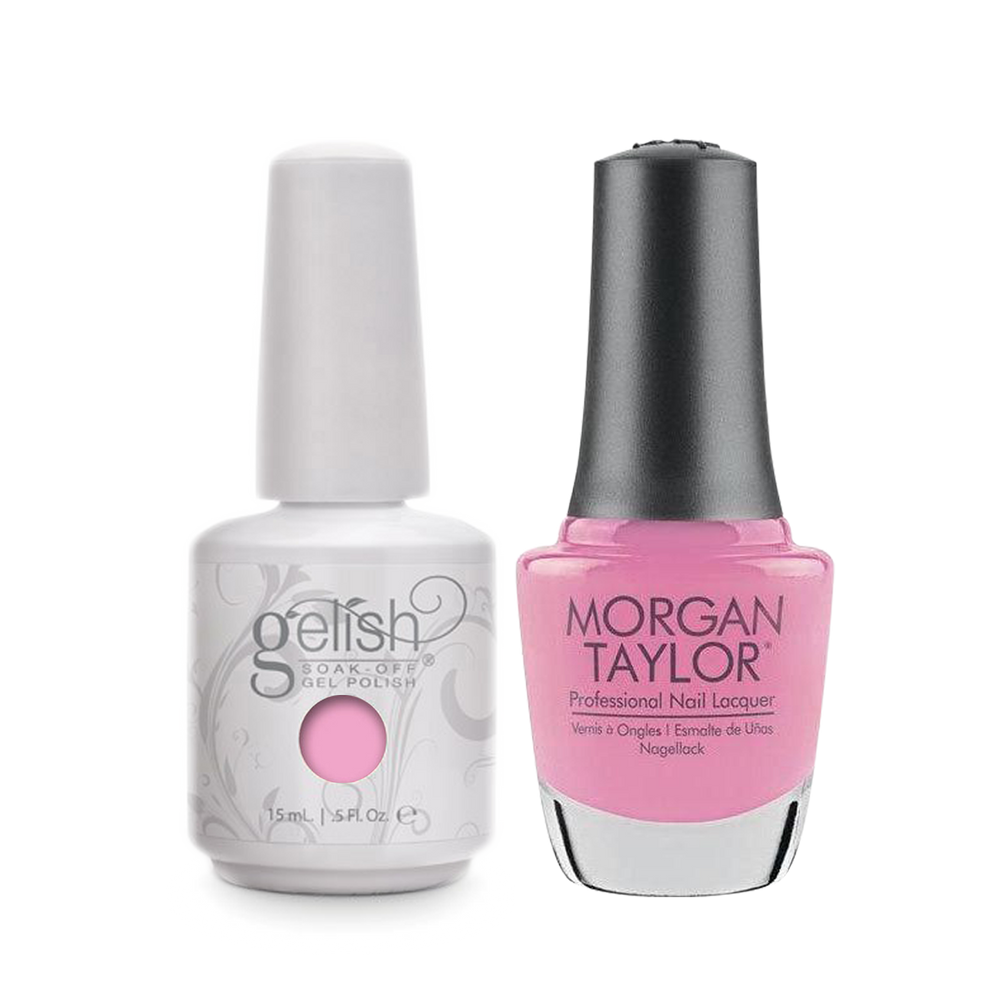 Gelish Gel Polish & Morgan Taylor Nail Lacquer 1, 1110908 + 3110908, You're So Sweet You're Giving Me Toothache, 0.5oz KK1011