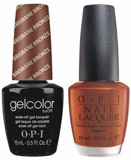 OPI GelColor And Nail Lacquer, A45, Brisbane Bronze, 0.5oz KK0807