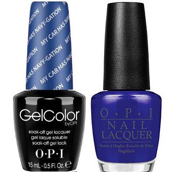 OPI GelColor And Nail Lacquer, A76, My Car Has Navy-Gation, 0.5oz