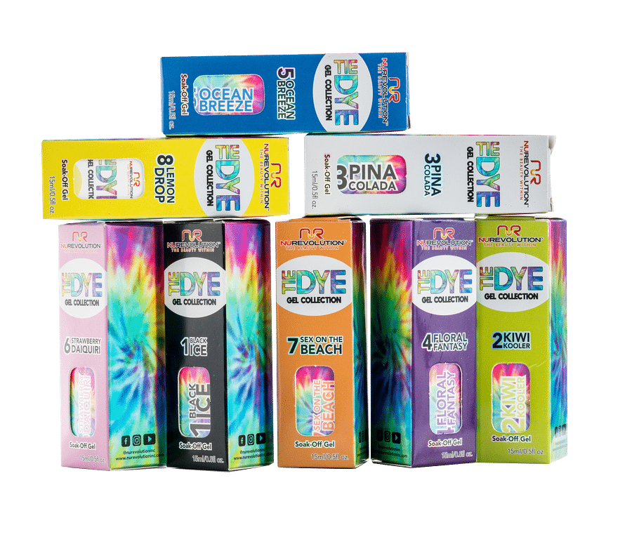 NuRevolution Tie Dye Gel Collection, Full line of 8 colors ( from 01 to 08) KK0918